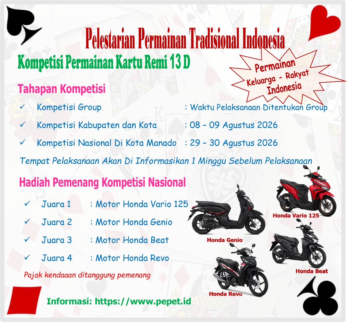 Kompetisi Remi 13 D 2026