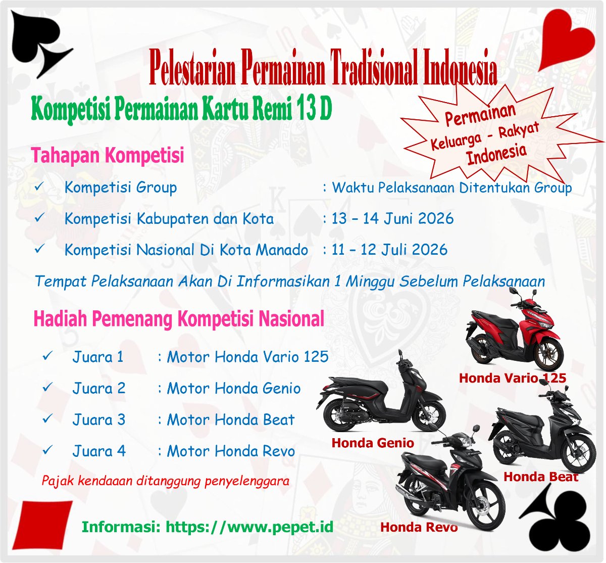 Kompetisi Remi 13 D 2026